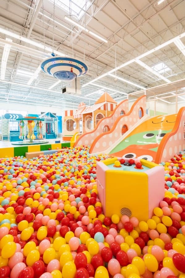 The full Play City play area ready for a private event