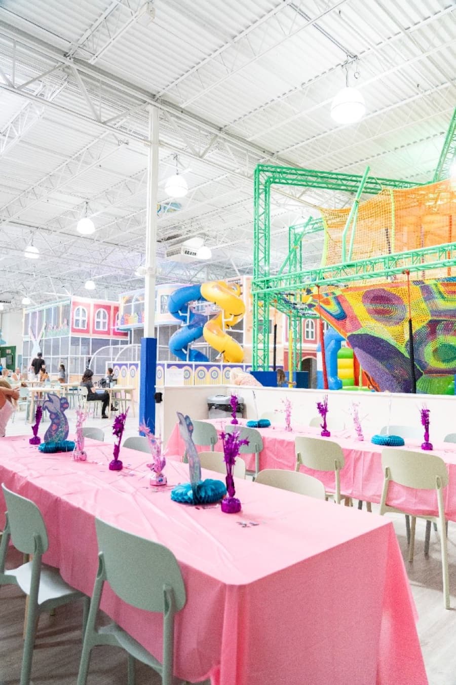 Kids celebrating a birthday party at Play City